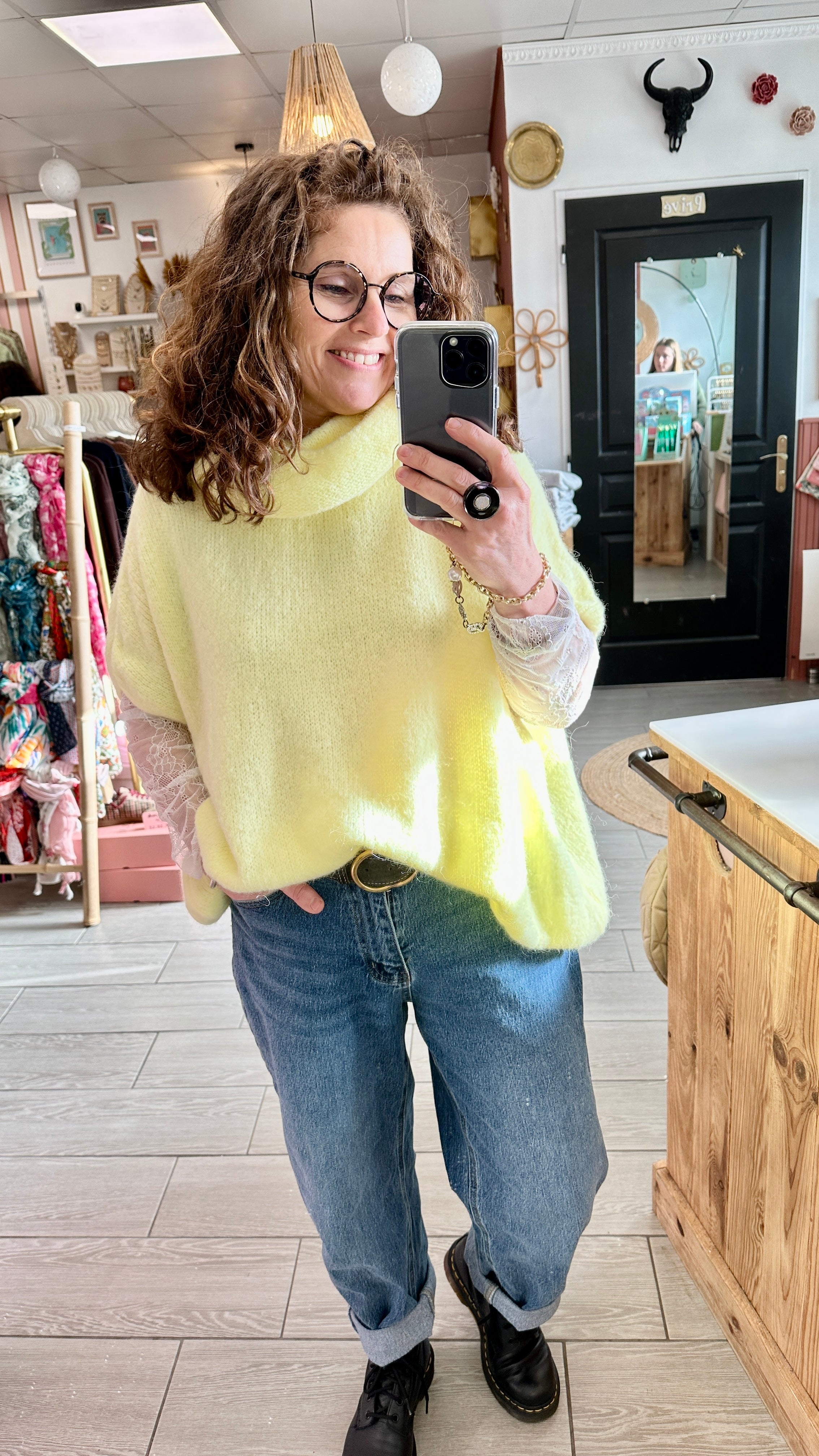 pull sans manches col roulé maille moelleuse femme - Kilky 69381