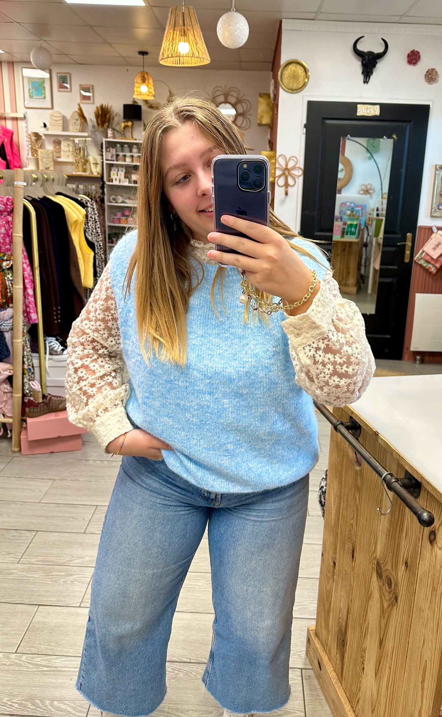pull sans manches maille douce johanna paris pau