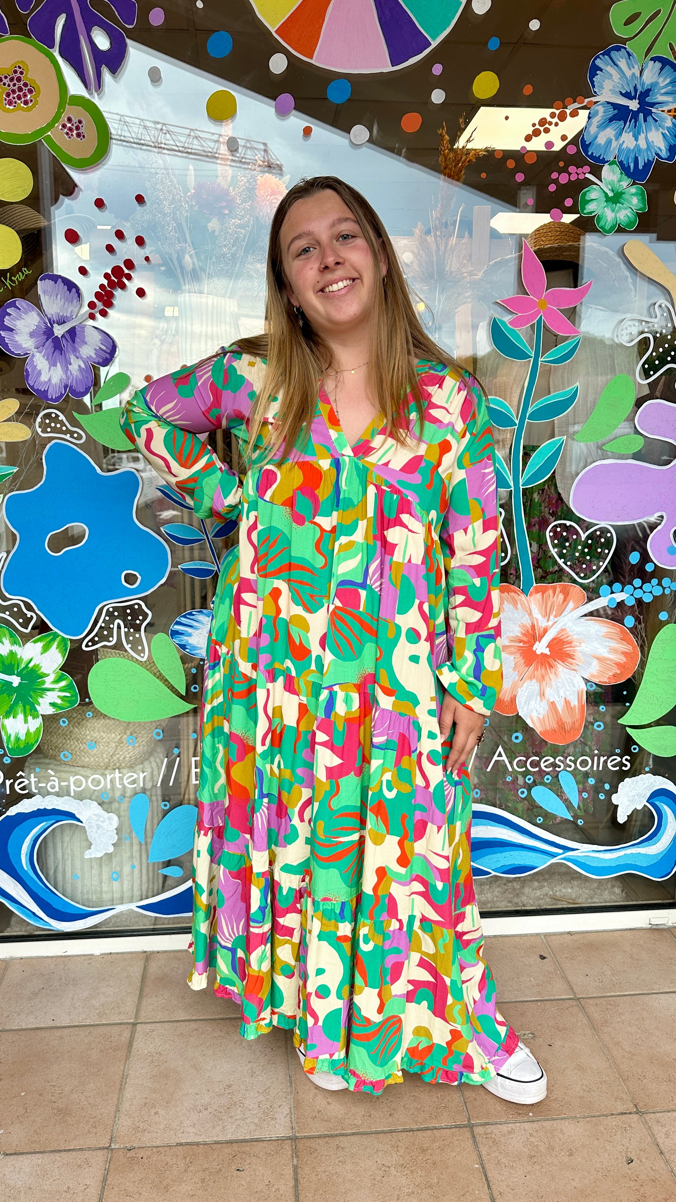 robe longue banditas femme imprimé coloré été france grenoble