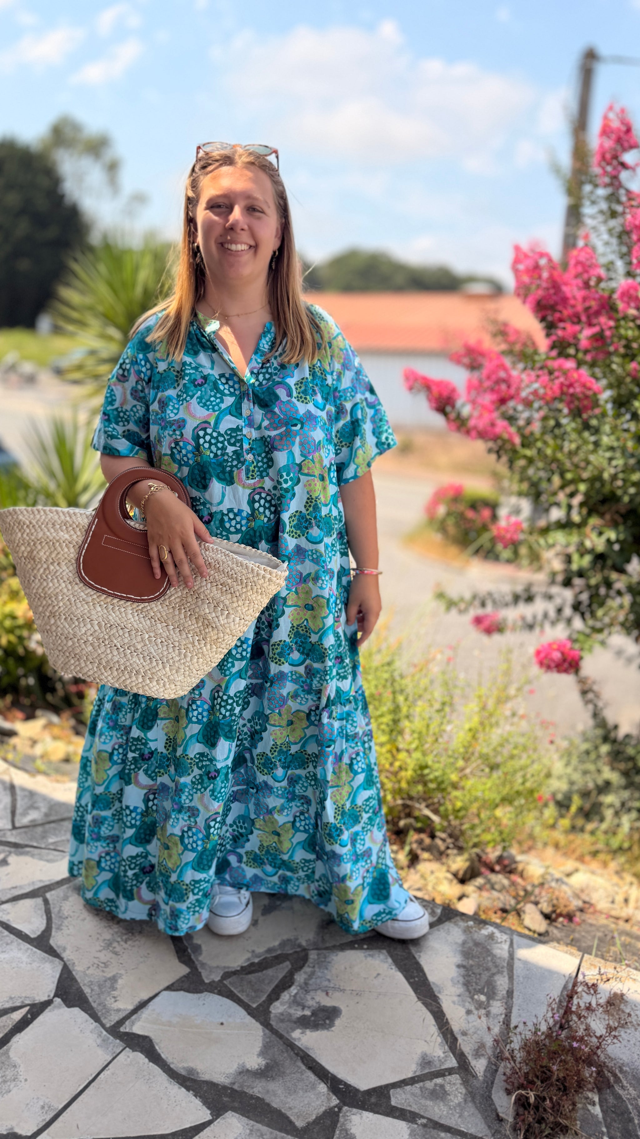 robe longue fluide douce legere en 100 % coton recyclable mode femme grande taille banditas from marseille vannes piescop baden arzon auray