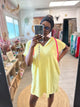 robe en éponge jaune fluide doux agréable a porter idéal pour l'été c melodie joyna rennes