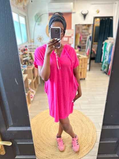 robe en éponge rose mi longue parfait pour l'été confort et tendance in april 