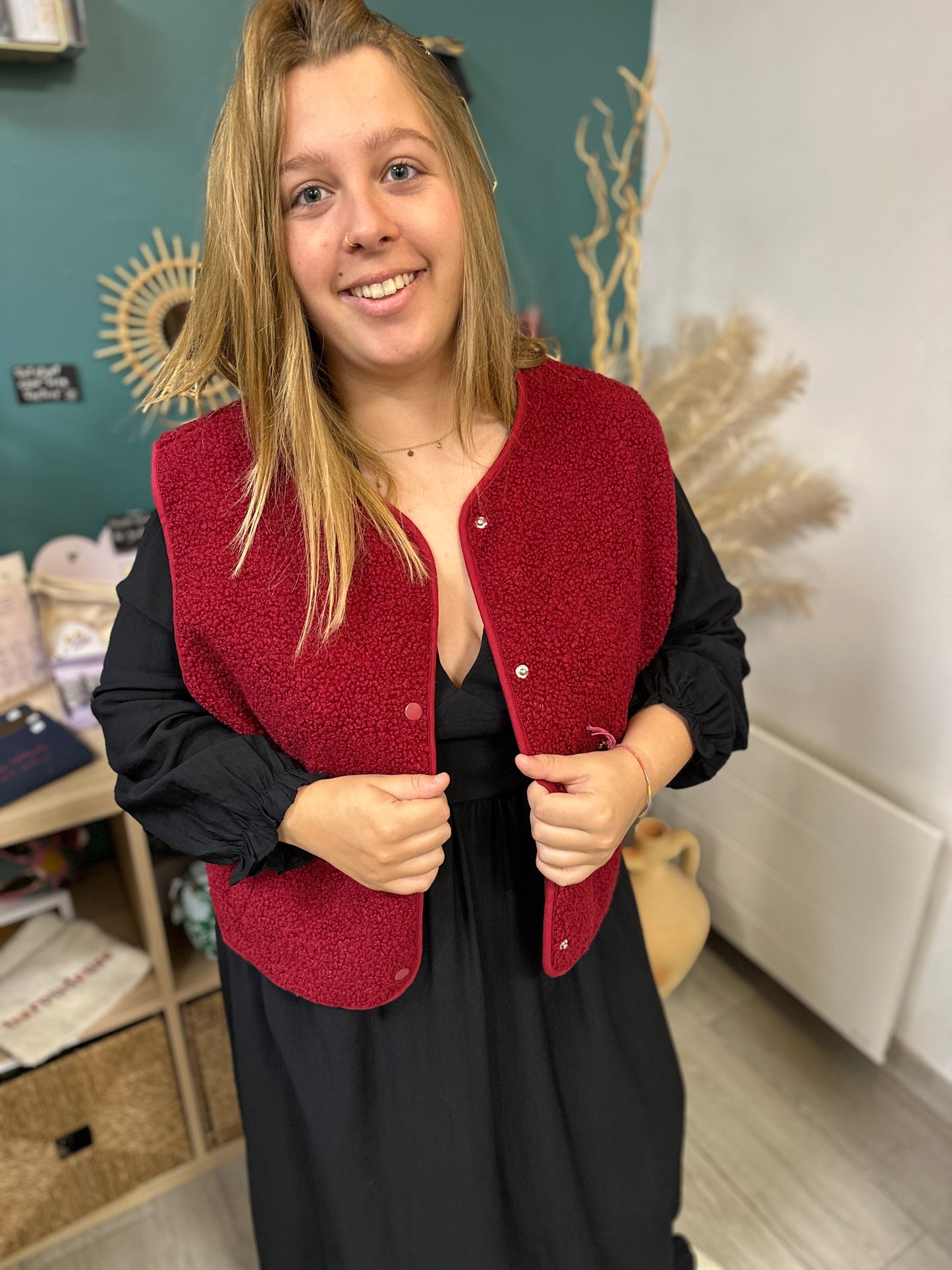 robe noire manche longue taille empire pour femme ronde - abana 64250