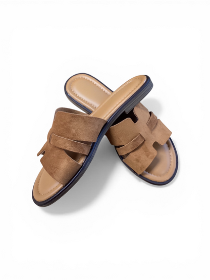 sandale tendance moderne couleur camel marck