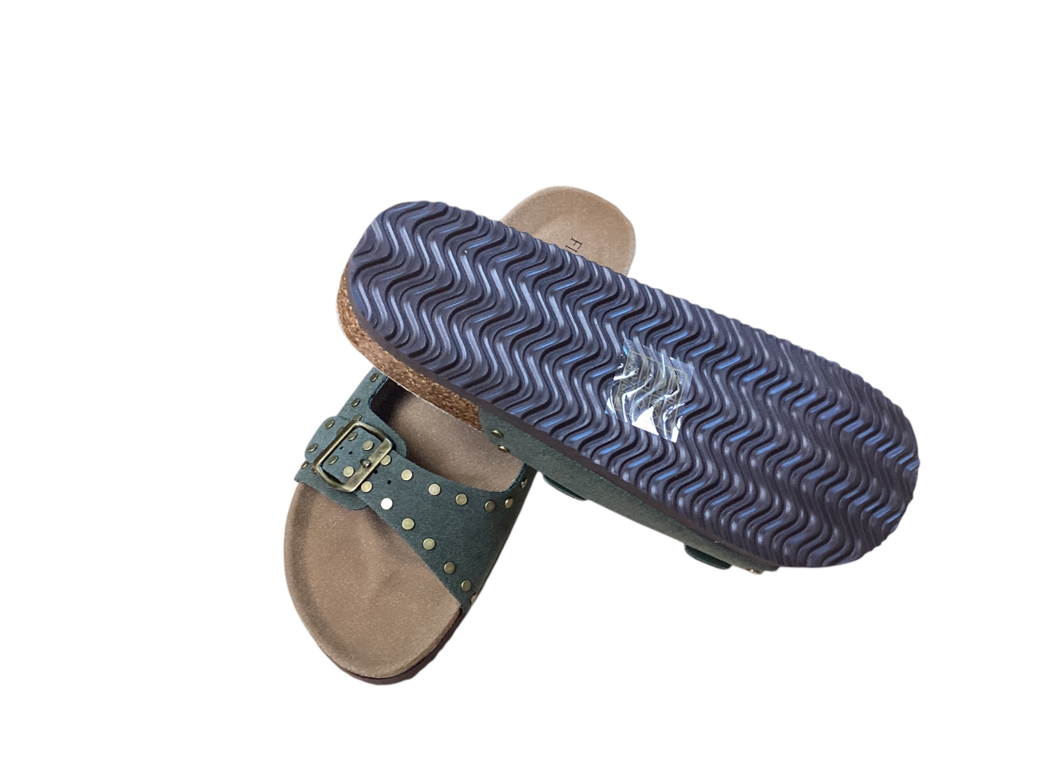 detail sandale birk kaki semelle noir confort tendance ycoo findlay paris landivisiau
