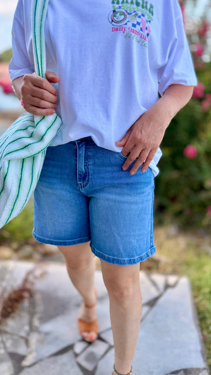 short baggy jean bleu style bermuda mode femme isla bonita adore paris mont de marsan aire sur l'adour arzacq arraziguet