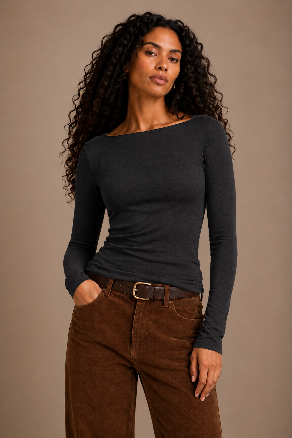 sous pull noir douceur cachemire coton mode femme tendance simple a associer abana tarbes