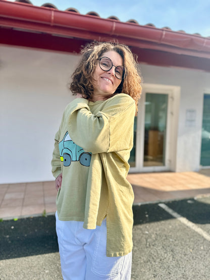 sweat femme coton 100 banditas bordeaux
