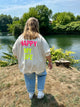 sweat mirach ecru happy my life manches 3/4 ample oversize banditas from marseille adore paris nantes toulouse bordeaux