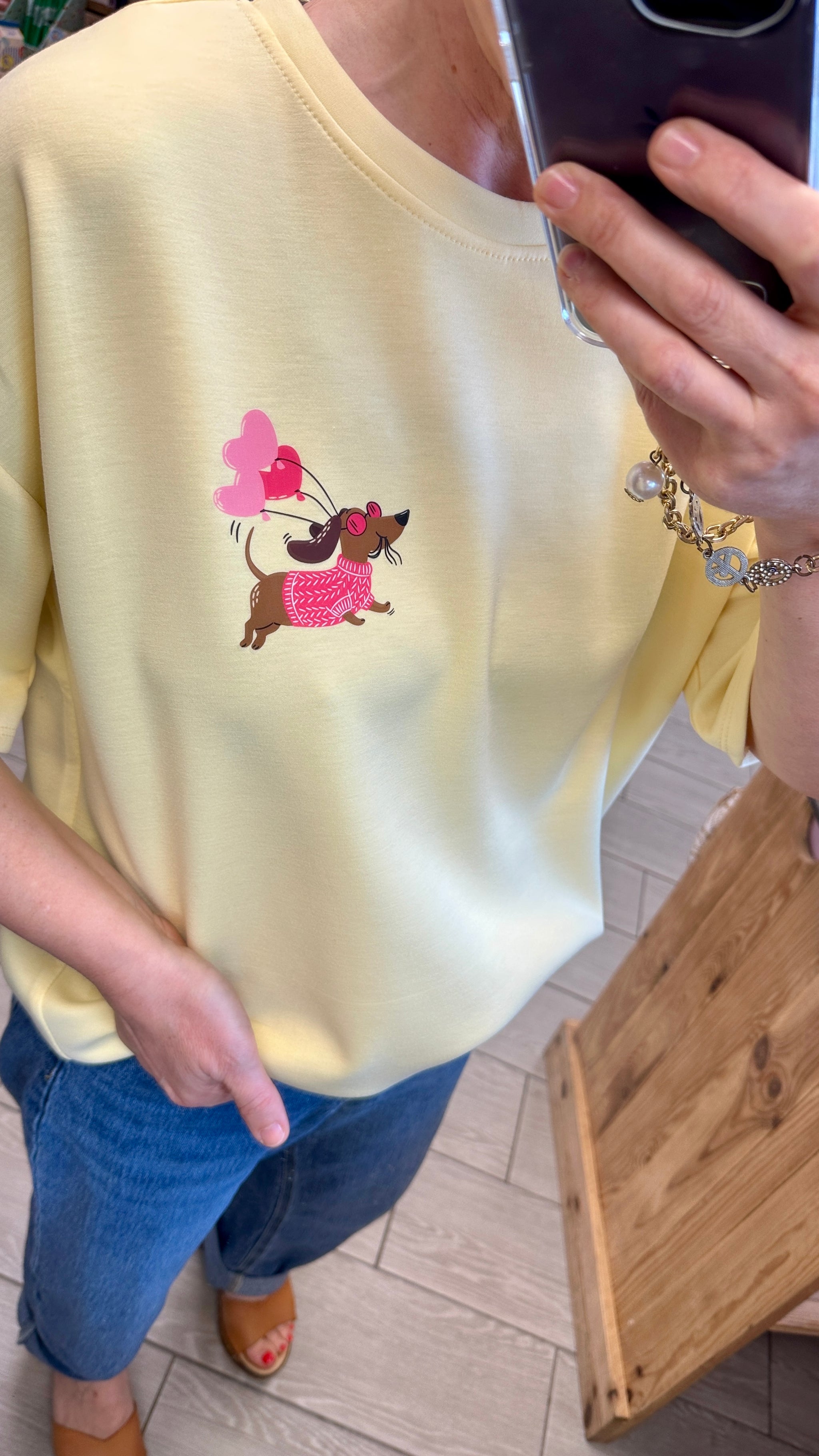 t shirt jaune ultra doux viscose elastanne april vintage sète