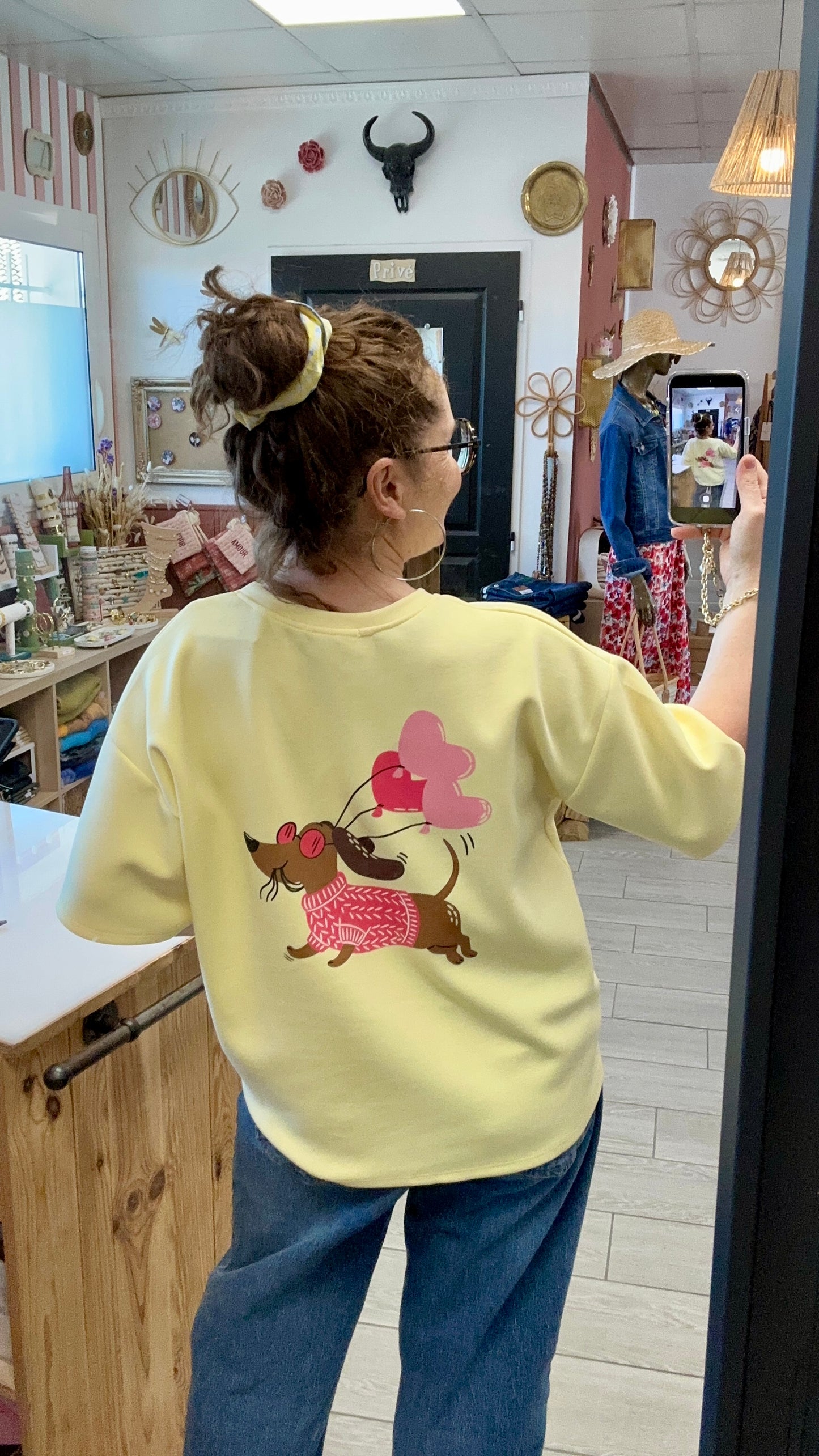 t shirt femme motif original chien hot dog joyna montpellier