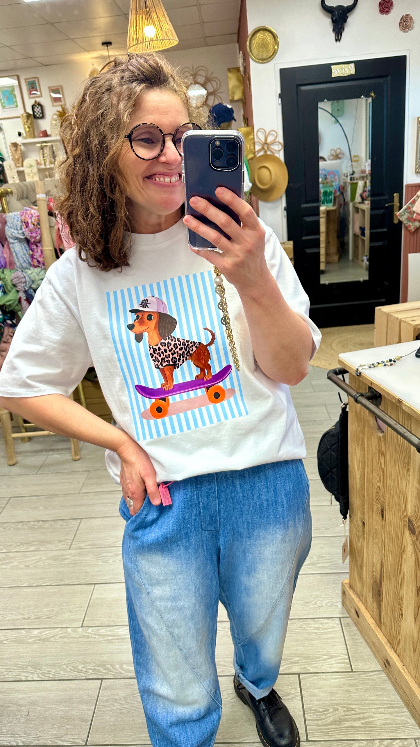 tee shirt teckel femme style casual orfeo paris saint herblain 