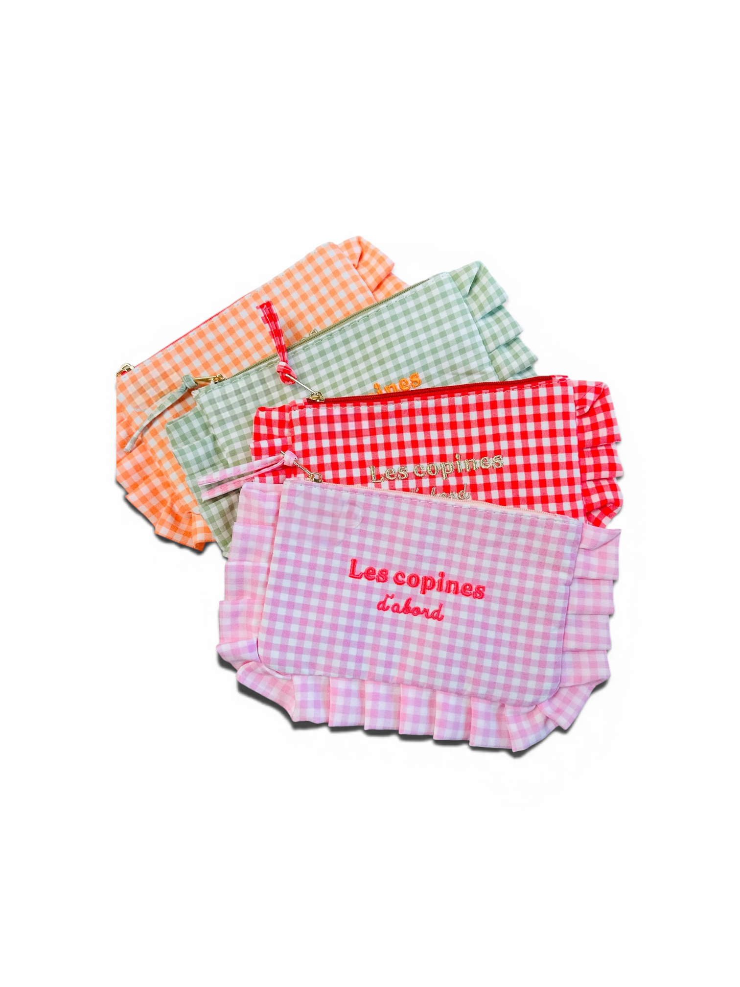 trousse vichy coloré a volants les copines d'abord les vilaines filles nimes