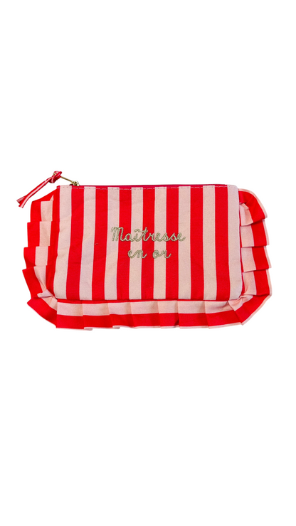 trousse atelasse a volznt rayure rouge maitresse en or les vilaines filles lyon