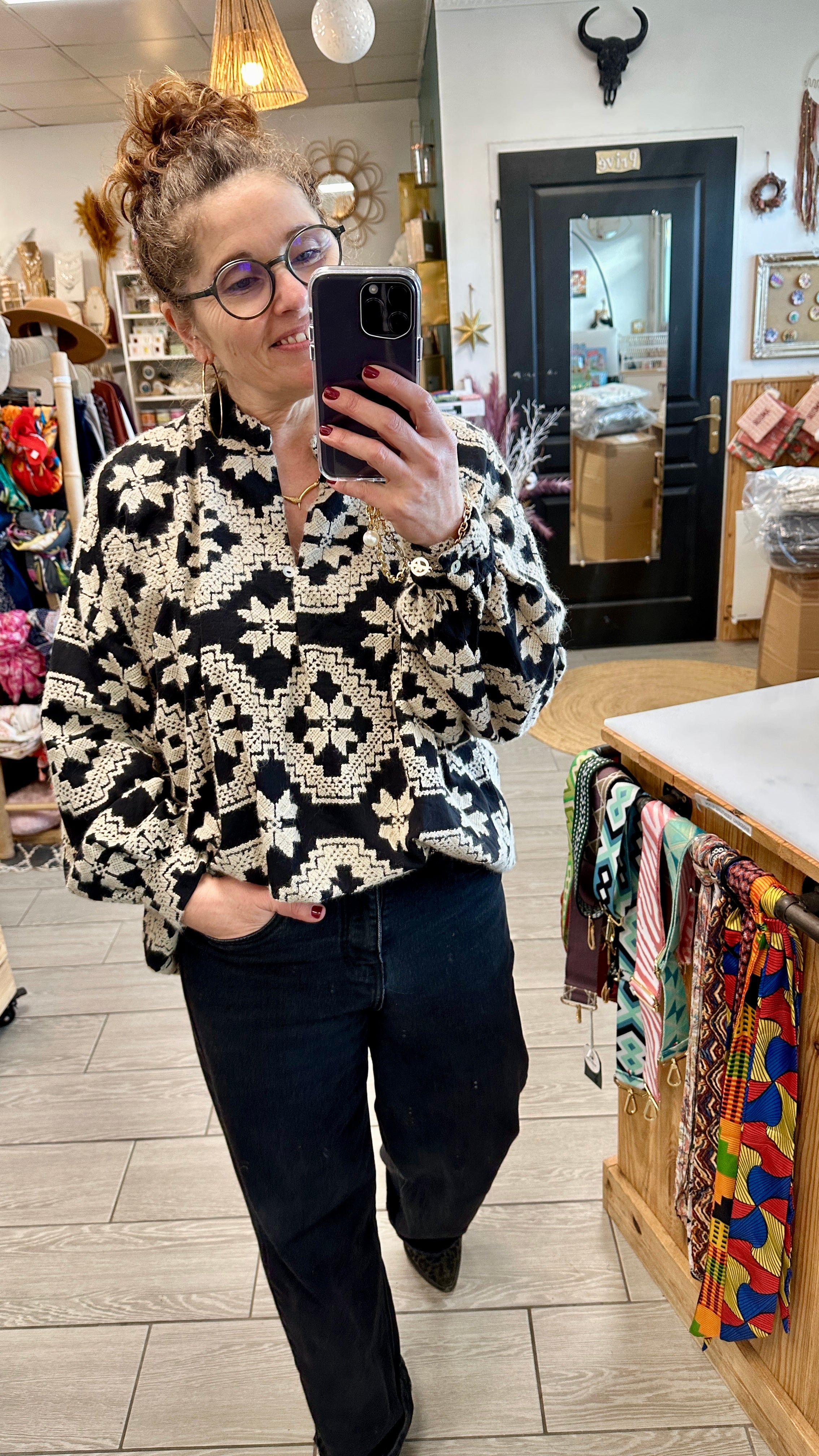 Tunique Mirabolano style Banditas en coton - Abana 64310