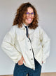 Veste Alba écru oversize en jean femme tendance – Abana 64480