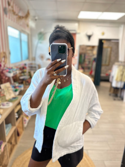 veste en gaze de coton blanche banditas from marseille aix en provence