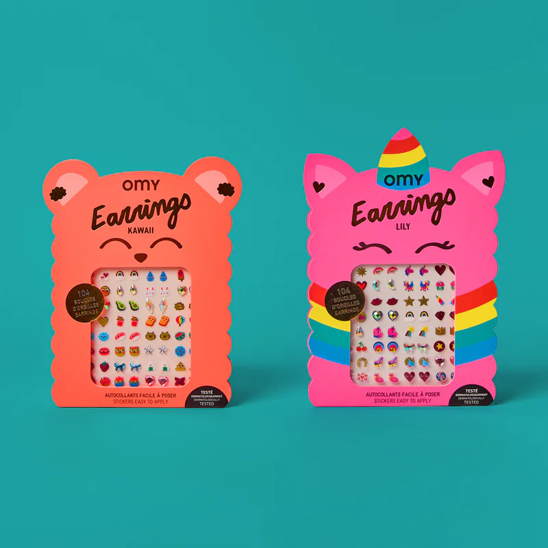 💖Boucles oreilles stickers OMY bundle Lily Kawaii