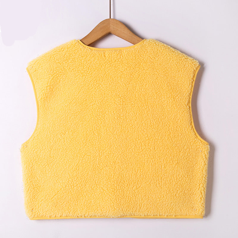 Gilet moumoute femme tenue cocooning