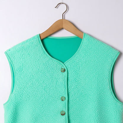 Gilet moumoute sans manches chaud et confortable