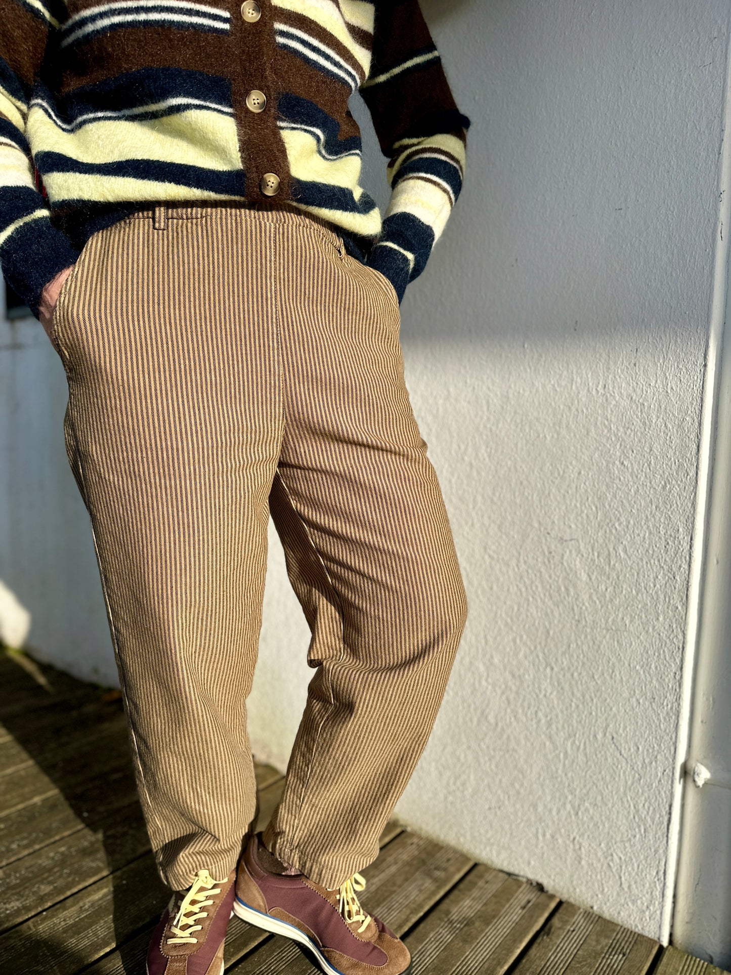 pantalon strong banditas fluide imprime automne mi saison bordeaux