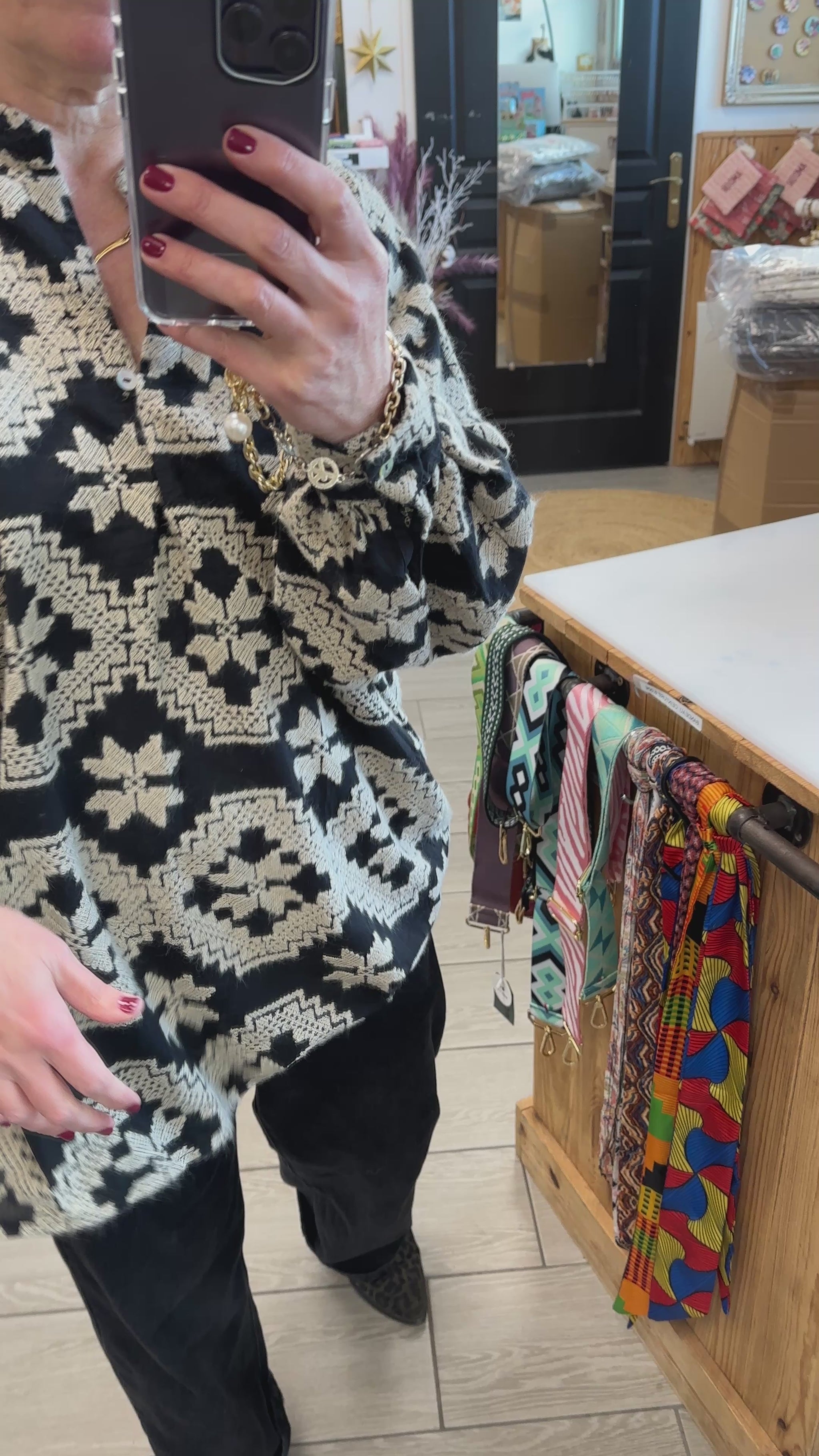 Tunique Banditas oversize pour femme taille 40 à 50 - Abana 64990